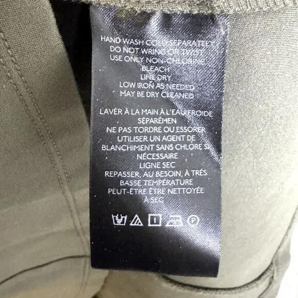 Anthropologie Cecily Dress XS Olive Green Button Front Fit Flare Midi Cap Sleeve - Picture 12 of 13